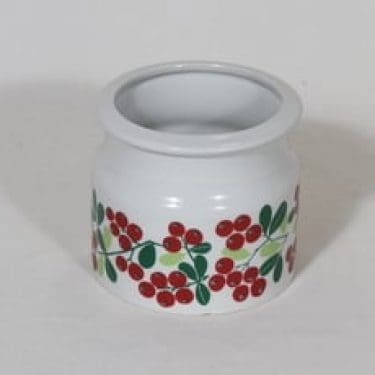 Arabia Pomona purnukka, puolukka, suunnittelija Raija Uosikkinen, puolukka, serikuva