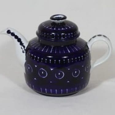 Arabia Valencia teekaadin, käsinmaalattu, suunnittelija Ulla Procope, käsinmaalattu, signeerattu