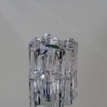 Riihimäen lasi Forest taidelasi, kirkas, suunnittelija Helena Tynell, pieni, kirkas, monivärinen