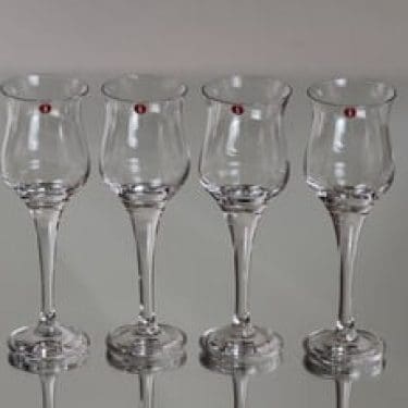 Iittala Loimu liköörilasit, kirkas, 4 kpl, suunnittelija Timo Sarpaneva,