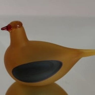 Nuutajärvi Lintu koristelintu, signeerattu, suunnittelija Oiva Toikka, signeerattu, suuri