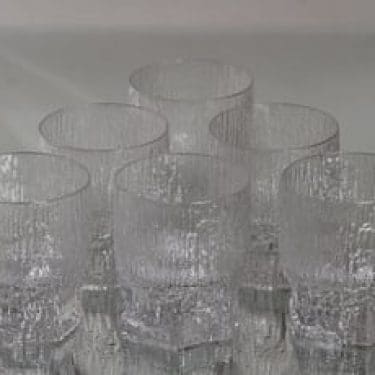 Iittala Aslak grogilasit, kirkas, 6 kpl, suunnittelija Tapio Wirkkala,