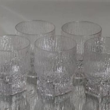 Iittala Aslak grogilasit, kirkas, 5 kpl, suunnittelija Tapio Wirkkala,