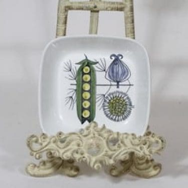 Arabia Vegeta kulho, käsinmaalattu, suunnittelija Esteri Tomula, käsinmaalattu, painettu, retro