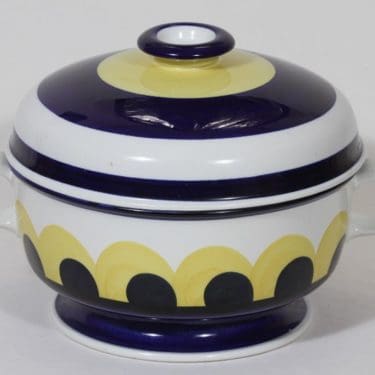 Arabia Paju liemimalja, 2.85 l, suunnittelija Andreas Alariesto, 2.85 l, suuri, käsinmaalattu, signeerattu