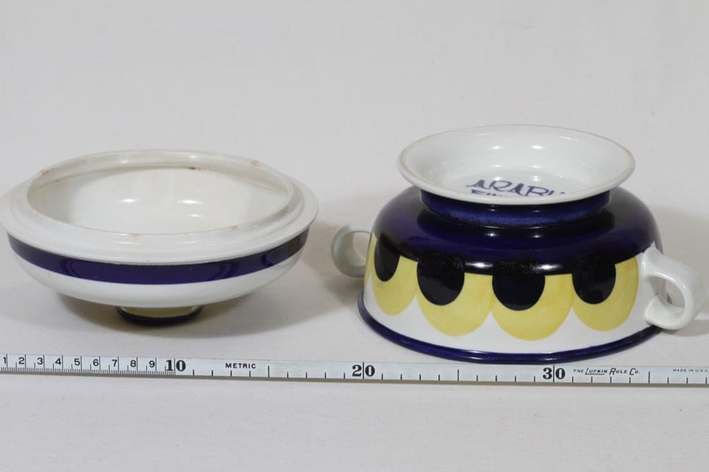 Arabia Paju soup bowl, 1.08 l, designer Anja Jaatinen-Winqvist, hand-painted, signed, retro, 4