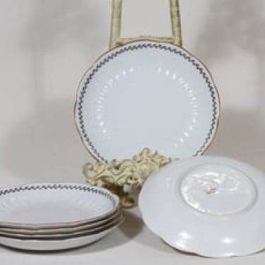 Arabia Varpu leivoslautaset, 6 kpl, suunnittelija Raija Uosikkinen, ornamenttikoriste