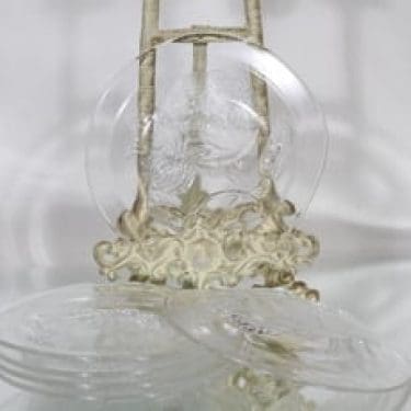 Nuutajärvi Pioni lautaset, pieni, 6 kpl, suunnittelija Oiva Toikka, pieni