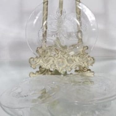 Nuutajärvi Pioni lautaset, pieni, 4 kpl, suunnittelija Oiva Toikka, pieni