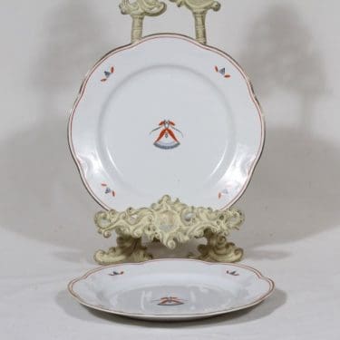 Arabia Egypti lautaset, 2 kpl, suunnittelija Tyra Lungren, pieni, siirtokuva, art deco