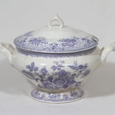 Arabia Fasaani liemimalja, sininen, suunnittelija , suuri, kuparipainokoriste