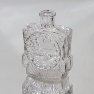 Riihimäen lasi Veturipullo koristepullo, kirkas, suunnittelija Erkkitapio Siiroinen,