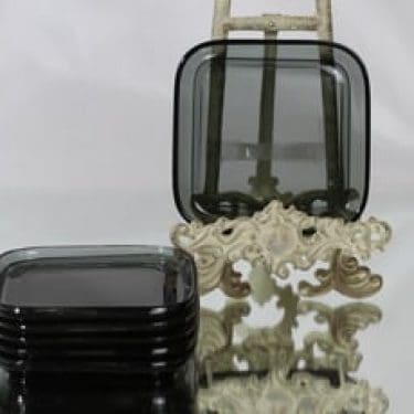 Nuutajärvi 5269 lautaset, harmaa, 6 kpl, suunnittelija Kaj Franck, pieni