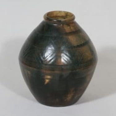 Kupittaan savi 279 maljakko, käsinmaalattu, suunnittelija , käsinmaalattu, signeerattu