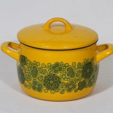 Finel Primavera kattila, 2.5 l, suunnittelija Raija Uosikkinen, 2.5 l, serikuva, retro