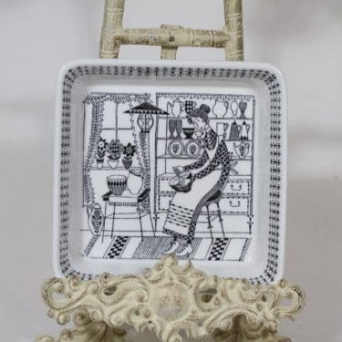 Arabia Emilia kulho, suunnittelija Raija Uosikkinen, pieni, kuparipainokoriste