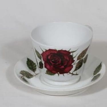 Arabia Ruusu kuppi, 50 cl, suunnittelija Anneli Qveflander, 50 cl, suuri, serikuva