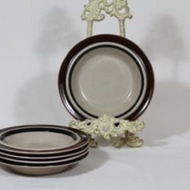 Arabia Ruija lautaset, syvä, 5 kpl, suunnittelija , syvä, raitakoriste