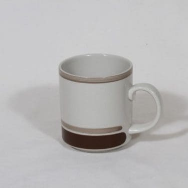 Arabia Pirtti muki, suunnittelija , suuri, raitakoriste