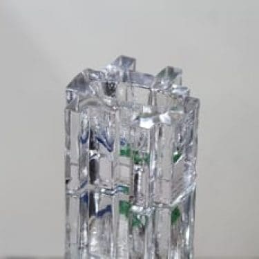 Riihimäen lasi Forest taidelasi, kirkas, suunnittelija Helena Tynell, pieni, jauhevärjätty