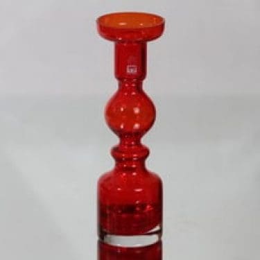 Riihimäen lasi Pompadour maljakko, punainen, suunnittelija Nanny Still,