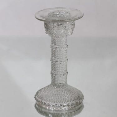 Riihimäen lasi Grapponia kynttilänjalka, kirkas, suunnittelija Nanny Still,