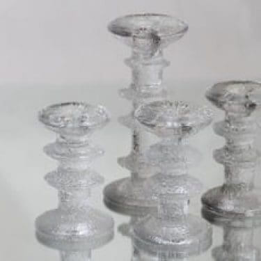 Iittala Festivo kynttilänjalat, eri kokoja, 4 kpl, suunnittelija Timo Sarpaneva, eri kokoja