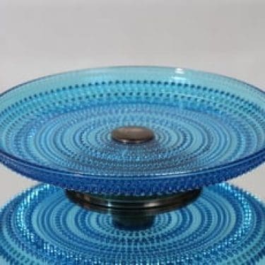 Nuutajärvi Kastehelmi tarjoiluvati, jalallinen, suunnittelija Oiva Toikka, jalallinen