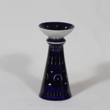 Arabia Valencia kynttilänjalka, käsinmaalattu, suunnittelija Ulla Procope, käsinmaalattu, signeerattu