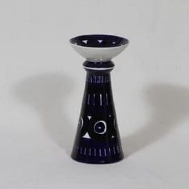 Arabia Valencia kynttilänjalka, käsinmaalattu, suunnittelija Ulla Procope, käsinmaalattu, signeerattu