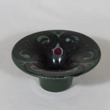 Arabia HLA 120 kynttilänjalka, käsinmaalattu, suunnittelija Hilkka-Liisa Ahola, käsinmaalattu, signeerattu