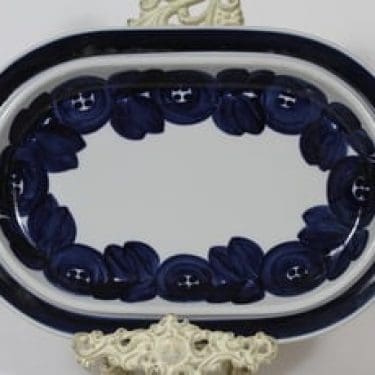 Arabia Anemone vati, käsinmaalattu, suunnittelija Ulla Procope, käsinmaalattu, soikea, signeerattu