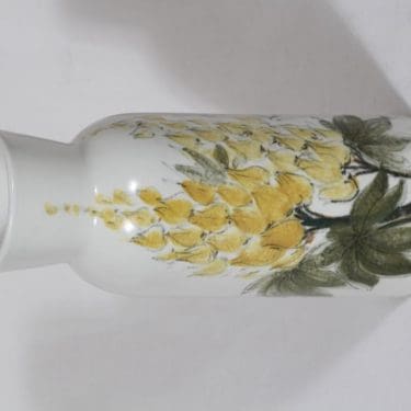 Arabia Kukka maljakko, käsinmaalattu, suunnittelija Hilkka-Liisa Ahola, käsinmaalattu, suuri, signeerattu