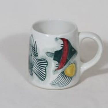 Arabia Crayfish muki, 0.4 l, suunnittelija Anja Juurikkala, 0.4 l, käsinmaalattu