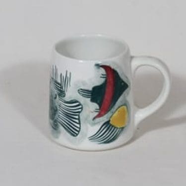 Arabia Crayfish muki, 40 cl, suunnittelija Anja Juurikkala, 40 cl, käsinmaalattu, signeerattu