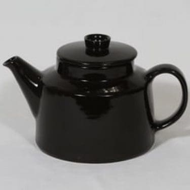 Arabia Kilta teekaadin, musta lasite, suunnittelija Kaj Franck,