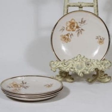 Arabia Myrna leivoslautaset, 5 kpl, suunnittelija Olga Osol, siirtokuva