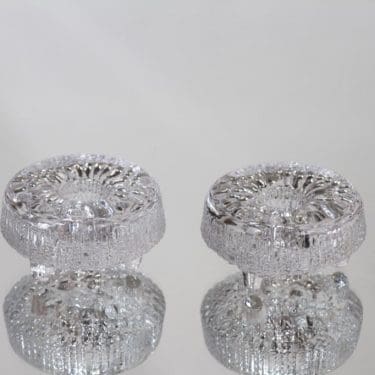 Iittala Ultima Thule kynttilänjalat, kirkas, 2 kpl, suunnittelija Tapio Wirkkala,