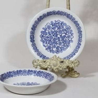 Arabia B lautaset, syvä, 2 kpl, suunnittelija , syvä, serikuva, kukkakuvio