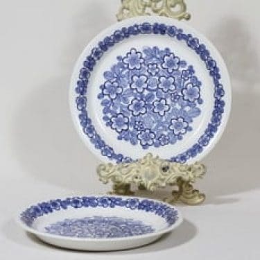 Arabia B lautaset, matala, 2 kpl, suunnittelija , matala, serikuva, kukkakuvio