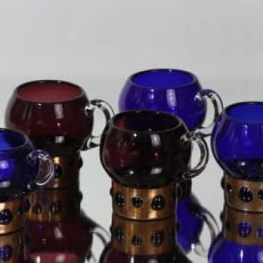 Kumela mukit, eri värejä, 5 kpl, suunnittelija Jan Salakari,