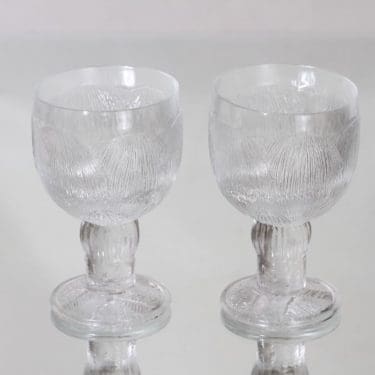 Nuutajärvi Pioni lasit, 20 cl, 2 kpl, suunnittelija Oiva Toikka, 20 cl