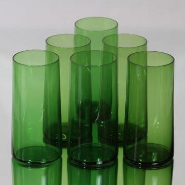 Kumela lasit, vihreä, 6 kpl, suunnittelija ,