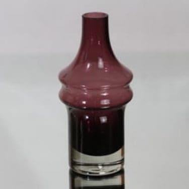 Riihimäen lasi 1464 maljakko, lila, suunnittelija Tamara Aladin,