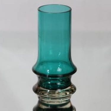 Riihimäen lasi Reimari maljakko, turkoosi, suunnittelija Tamara Aladin,