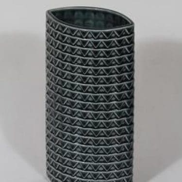 Arabia Harlekiini maljakko, turkoosi, suunnittelija Kaarina Aho,