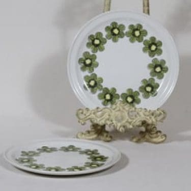 Arabia Primavera lautaset, 2 kpl, suunnittelija Esteri Tomula, pieni, serikuva, retro