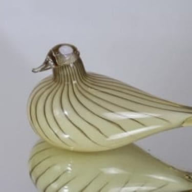 Nuutajärvi koristelintu, Kurmitsa (Plover), suunnittelija Oiva Toikka, Kurmitsa (Plover), pieni, signeerattu