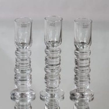 Nuutajärvi Jatsari lasit, 3 cl, 3 kpl, suunnittelija Oiva Toikka, 3 cl, pieni