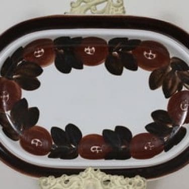 Arabia Rosmarin vati, ruskea, suunnittelija Ulla Procope, käsinmaalattu, signeerattu